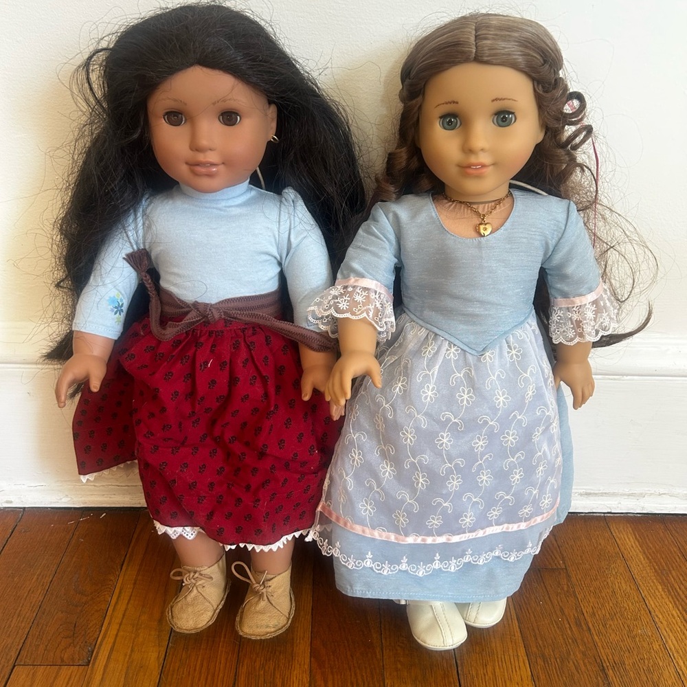 2 American Girl Dolls with mix of clothing & accessories